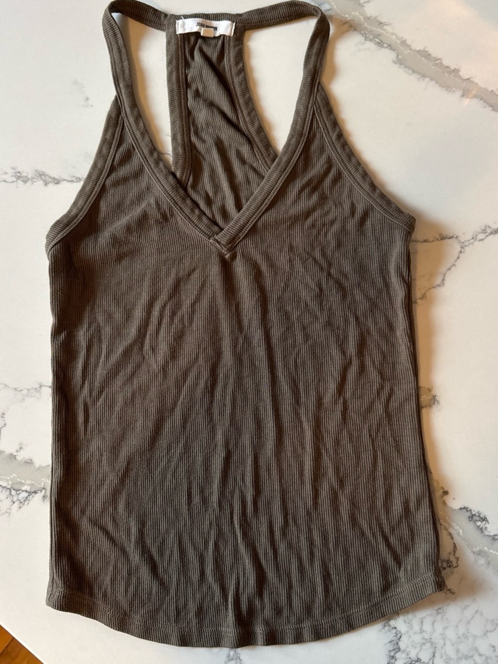 Joah Brown army greenish Brown ribbed tank top S/M